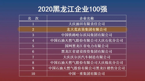 北大荒位列2020黑龙江企业100强排行榜第二名1_副.jpg